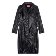 Trench coat in supple technical fabric Diesel , Black , Dames