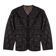 V-neck jacket in quilted nylon Diesel , Black , Heren