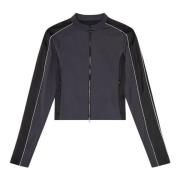 Racer jacket in double-knit and wool blend Diesel , Gray , Dames