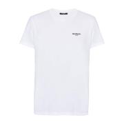 Flocked T-shirt Balmain , White , Heren