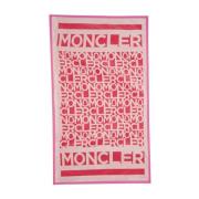Strandhanddoek met contrastbies Moncler , Pink , Dames