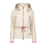 Fluwelen Hoodie Jas Moncler , Beige , Dames