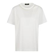 Casual Katoenen T-shirt Fabiana Filippi , White , Dames