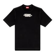 T-shirt with blurry Diesel Industry print Diesel , Black , Heren