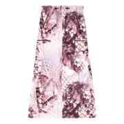 Long skirt in printed crinkled nylon Diesel , Multicolor , Dames