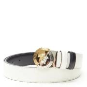 Pre-owned Leather belts Versace Pre-owned , White , Heren