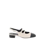 Abrikoos Mary Jane Slingback Schoenen Carel , White , Dames