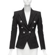 Pre-owned Cotton outerwear Balmain Pre-owned , Black , Dames