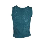 Pre-owned Fabric tops Gucci Vintage , Blue , Dames