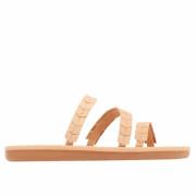 Handgemaakte Griekse Leren Sandalen Ancient Greek Sandals , Beige , Da...