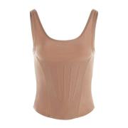 Antiek Roze Korset Top Mugler , Brown , Dames