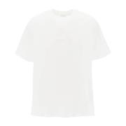 Geborduurde EKD Oversized T-shirt Burberry , White , Heren