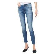 Slim Illusion Eco Skinny Jeans 7 For All Mankind , Blue , Dames