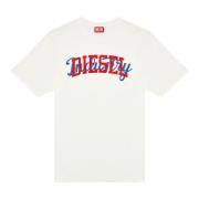 T-shirt with contrasting Diesel prints Diesel , White , Heren