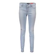 Faded Worn Cotton Jeans Just Cavalli , Blue , Dames