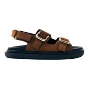 Harper Suède Bruin Leren Sandalen Alohas , Brown , Dames