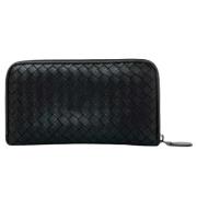 Pre-owned Leather wallets Bottega Veneta Vintage , Black , Dames