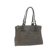 Pre-owned Leather prada-bags Prada Vintage , Gray , Dames