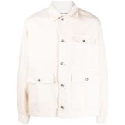 Ecru Denim Jack Lang Vingers Tenen Henrik Vibskov , Beige , Heren