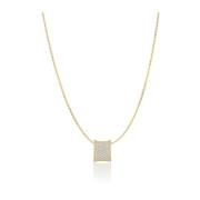 Vergulde Zilveren Ketting met Zirkonia Sif Jakobs Jewellery , Yellow ,...