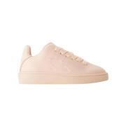 Leather sneakers Burberry , Beige , Dames