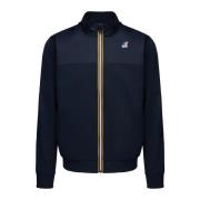 Blauwe Diepte Zip-through Sweatshirt voor Heren K-Way , Blue , Heren