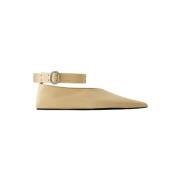 Leather flats Jil Sander , Beige , Dames