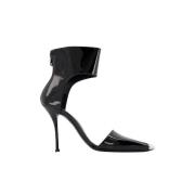 Leather sandals Alexander McQueen , Black , Dames