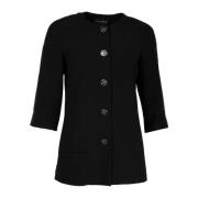 Pre-owned Silk outerwear Chanel Vintage , Black , Dames