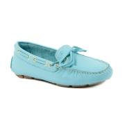 Blauwe Leren Loafer Stijlvolle Schoen Dee Ocleppo , Blue , Dames