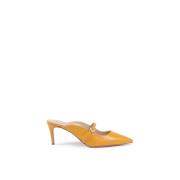 Italiaanse Leren Point-Toe Muiltjes Dee Ocleppo , Yellow , Dames