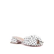 Polka Dot Bow Mule Sandalen Dee Ocleppo , White , Dames