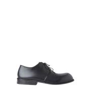 Gladleren Derby schoenen Marsell , Black , Heren