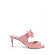 Bow Embellished Low Heel Mule Dee Ocleppo , Pink , Dames