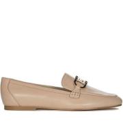 Beige Leren Loafers voor Vrouwen Guess , Beige , Dames