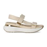 Beige Platte Sandalen voor Vrouwen Michael Kors , Beige , Dames