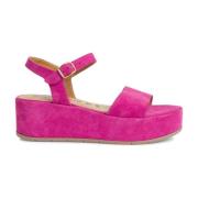 Roze Suède Casual Open Sandalen Tamaris , Pink , Dames