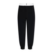 Wollen broek Alexander McQueen , Black , Heren