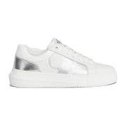 Witte Chunky Lage Top Sneakers Calvin Klein Jeans , White , Dames