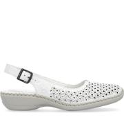 Witte platte sandalen voor vrouwen Rieker , White , Dames