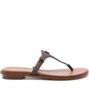 Bruine Thong Platte Sandalen Michael Kors , Brown , Dames