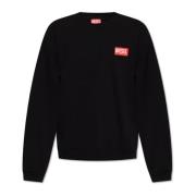 S-Nlabel-L1 sweatshirt Diesel , Black , Heren