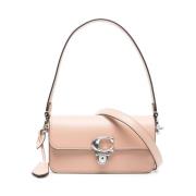 Beige Leren Baguette Schoudertas Coach , Beige , Dames