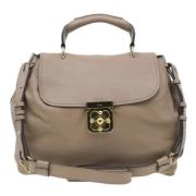 Pre-owned Leather handbags Chloé Pre-owned , Beige , Dames