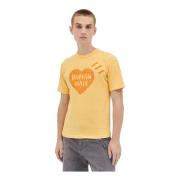 Katoenen Logo Print Crewneck T-Shirt Human Made , Yellow , Heren