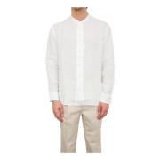 Witte Stof Shirt Paolo Pecora , White , Heren
