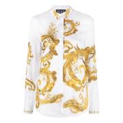 Barok Print Chain Shirt Versace Jeans Couture , Multicolor , Dames