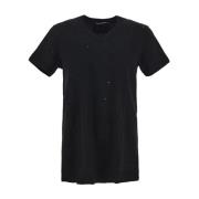 V-hals Logo Patch T-shirt Dolce & Gabbana , Black , Heren