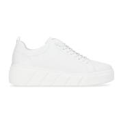 Witte leren sneakers Rieker , White , Dames