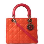 Pre-owned Leather dior-bags Dior Vintage , Orange , Dames